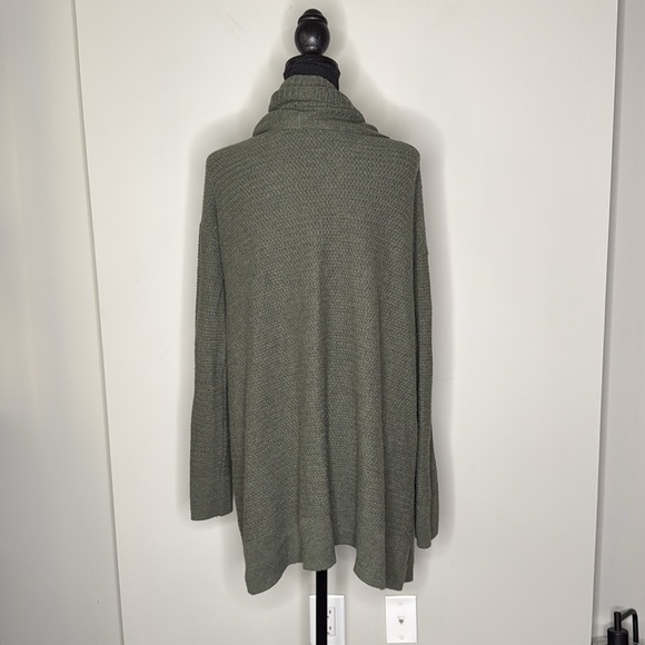 GAP Women's Knit Oversize Open Front Cardigan in Olive Green Size XL - Picture 3 of 5